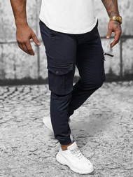 Pánské Chino Jogger Kalhoty Námořnické Modré OZONEE NB/MP0201BS