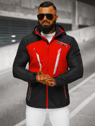 Pánská softshellová Bunda Černo-Červená OZONEE JS/HH022/1C