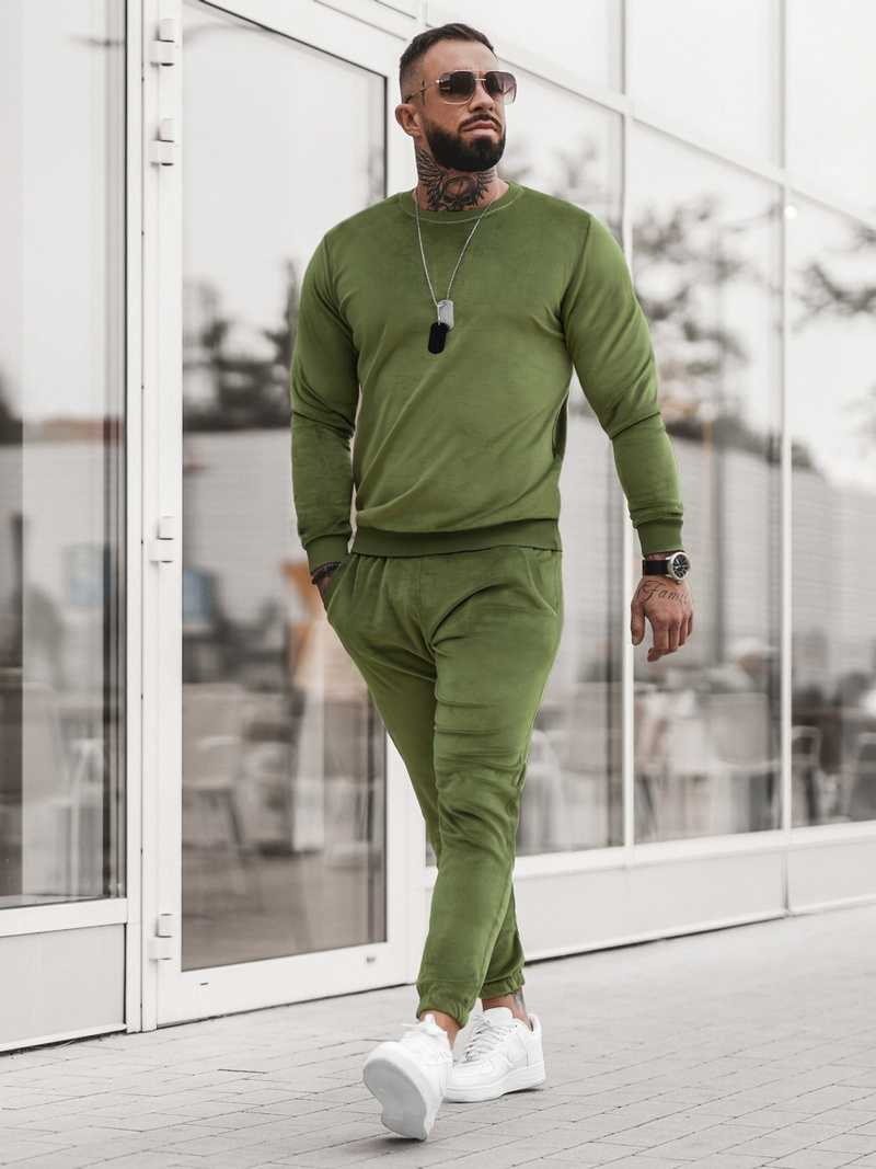 Pánská Tepláková Souprava Khaki OZONEE O/12130Z