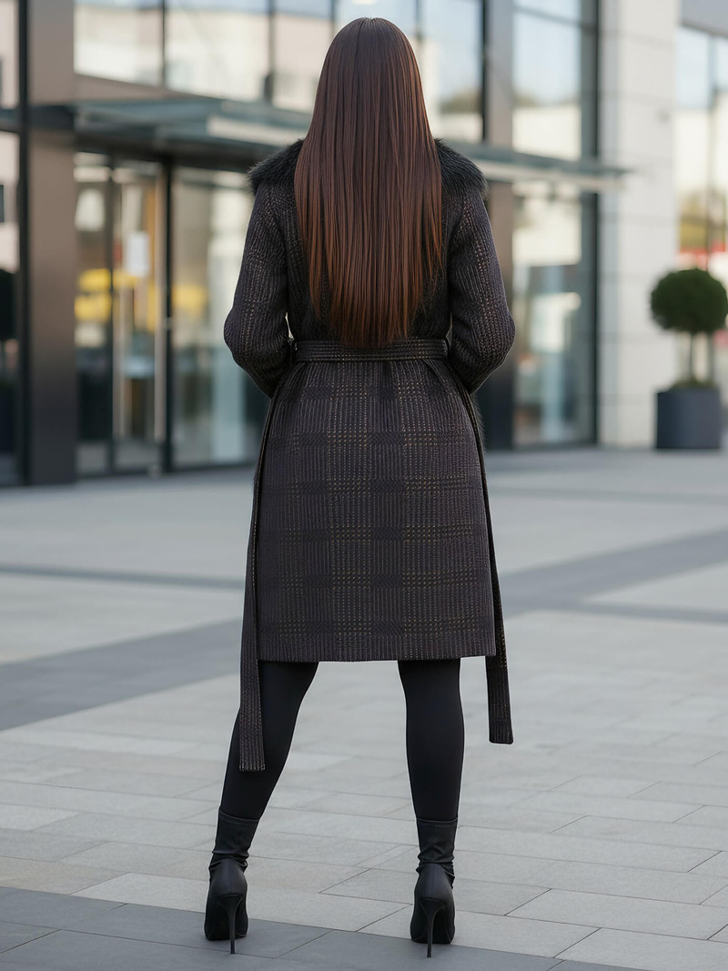 Dámský Kabát Černé OZONEE JS/53M5200/1Z