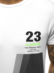 Pánské Tričko Bílé OZONEE JS/SS10932