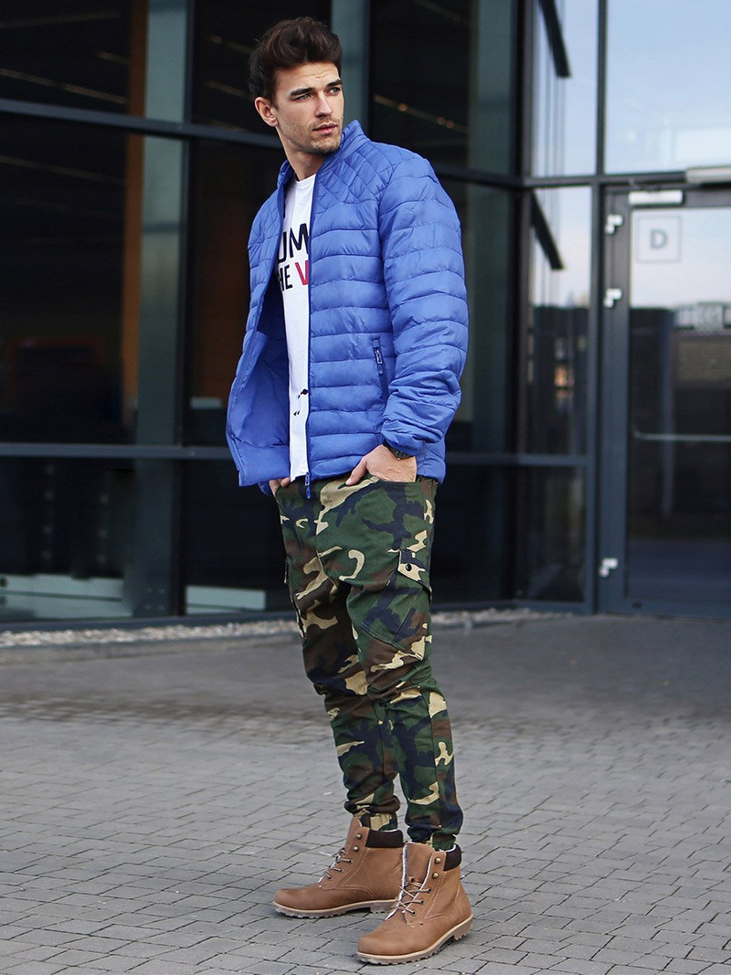 Pánské Kalhoty Jogger Maskáčové-Zelené Ozonee A/0853