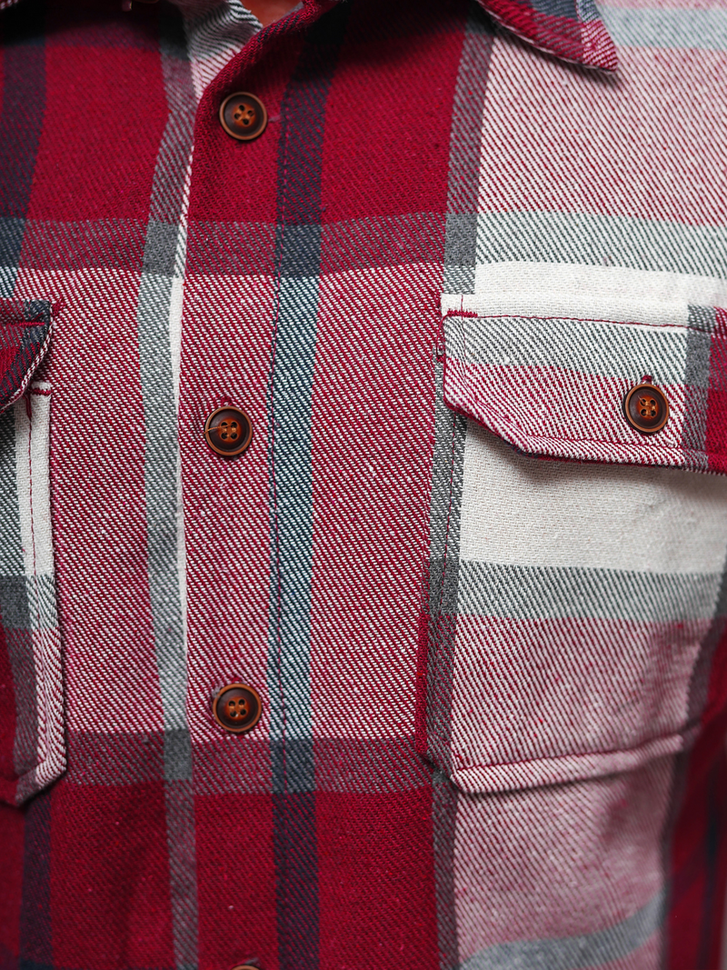 Pánská Košile Vínová OZONEE NB/MC727R