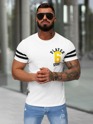 Pánské Tričko Bílý OZONEE JS/8B1391/1