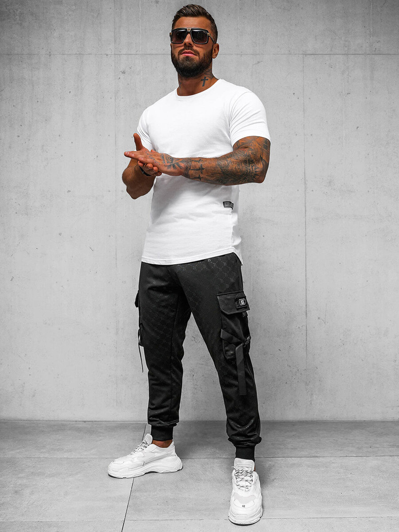 Pánské Tepláky Černé OZONEE O/PS6021