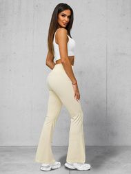 Dámské legíny se širokými nohavicemi ecru OZONEE JS/17K570/1