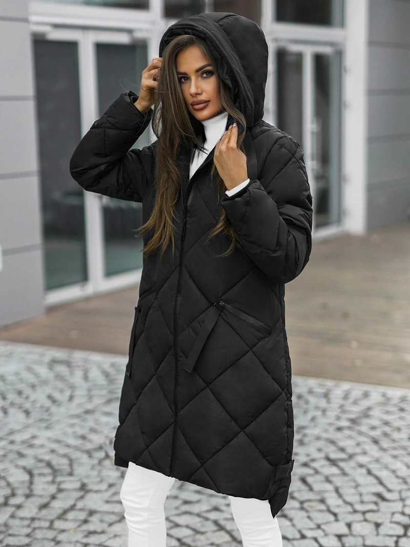 Dámská Bunda Černá OZONEE JS/5M3168/392Z