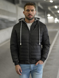 Pánská Bunda Černá OZONEE JS/8M985/392Z