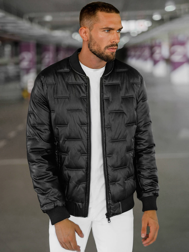 Pánská Bunda Černá OZONEE O/11Z8099Z