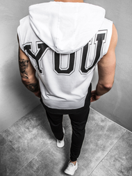 Pánské Tílko Bílé OZONEE B/60042Z