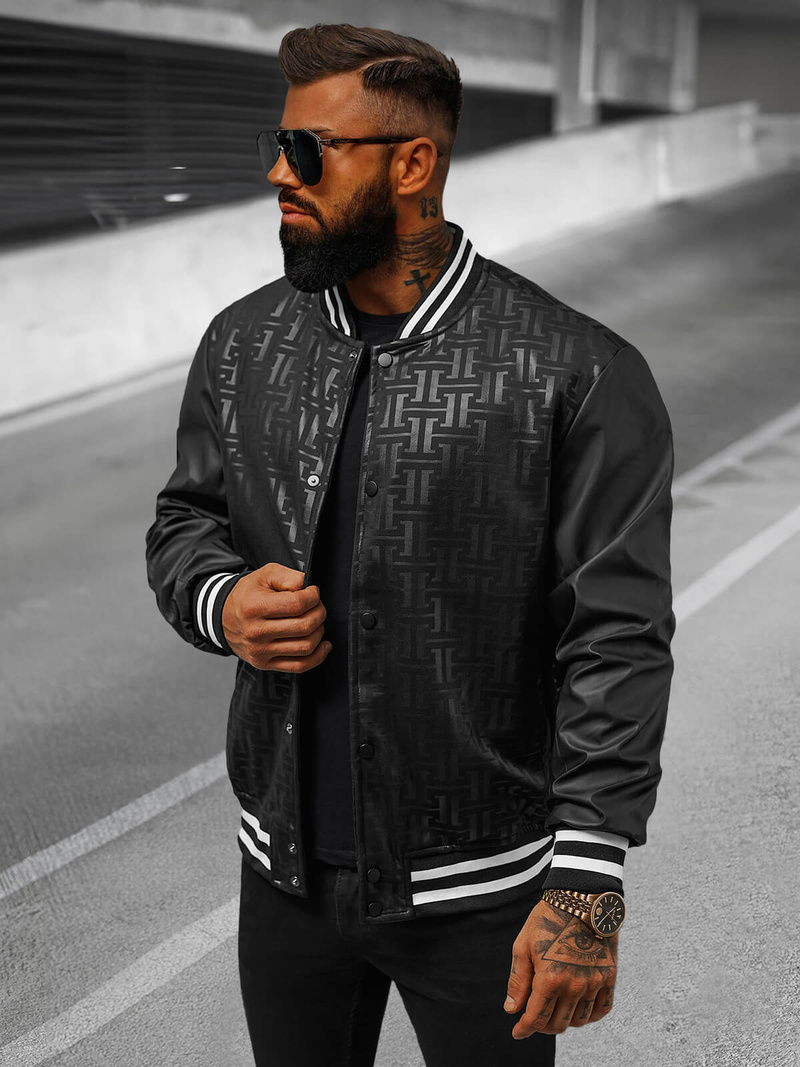 Pánská Bunda Černá OZONEE O/3A172Z