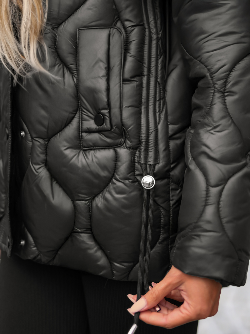 Dámská Bunda Černo-Hnědá OZONEE JS/5M3226/392A