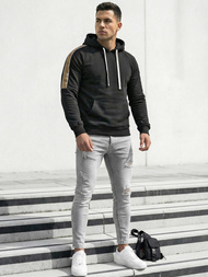 Pánská Mikina Černá OZONEE JS/8B1730/3Z