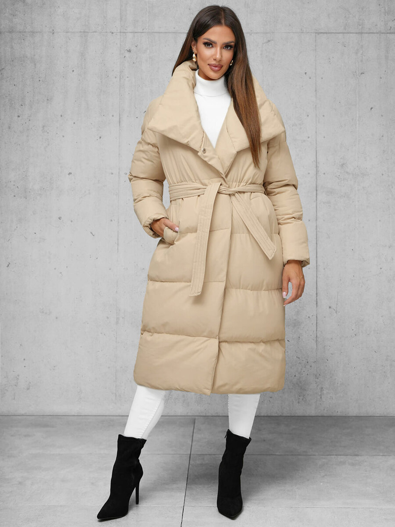 Dámská Bunda Béžová OZONEE JS/M737/62Z