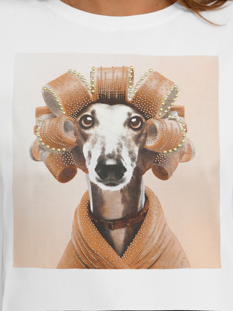 Dámské Tričko Bílo-Béžový OZONEE JS/YJ77726