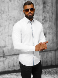 Pánská Košile Bílá OZONEE O/V65