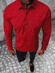 Pánská Košile Červená OZONEE O/3122Z