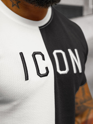 Pánské Tričko Bílo-Černé OZONEE O/7776T