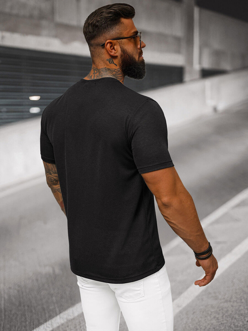 Pánské Tričko Černé OZONEE O/L1451