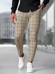 Pánské Chino Kalhoty Béžové OZONEE O/P4009Z