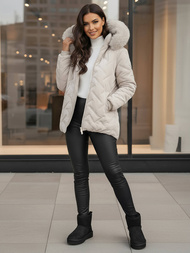 Dámská Bunda Světle-Šedá OZONEE JS/16M9296/280Z