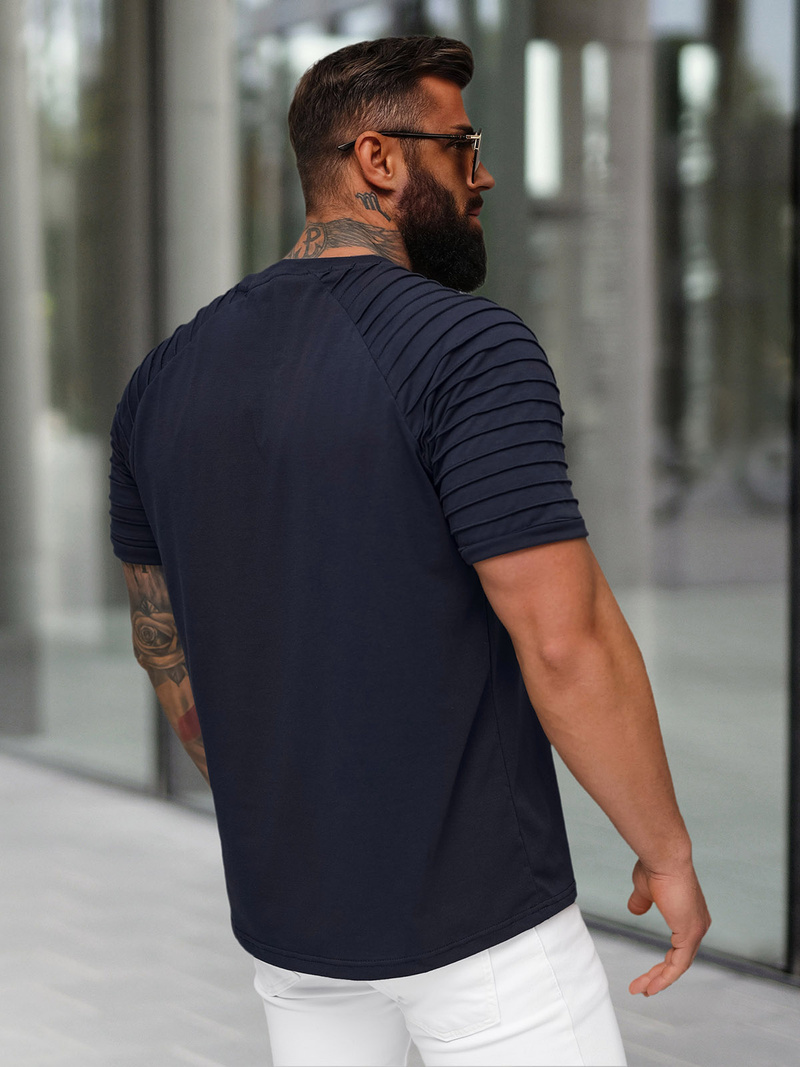 Pánské Tričko Tmavě Modré OZONEE JS/8T88/25Z