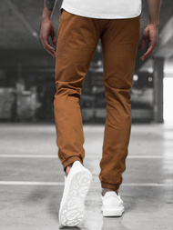 Pánské Kalhoty Chino Jogger Hnědé OZONEE JB/JP1145/15