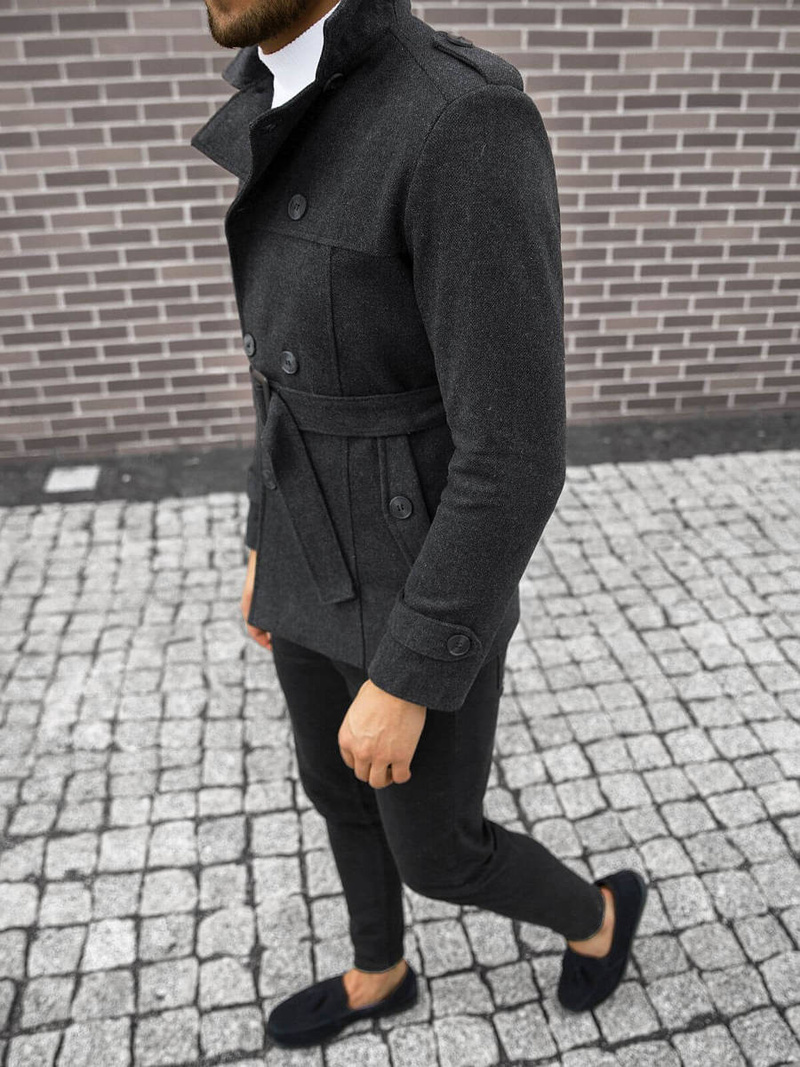 Pánský Kabát Antracit OZONEE O/5627