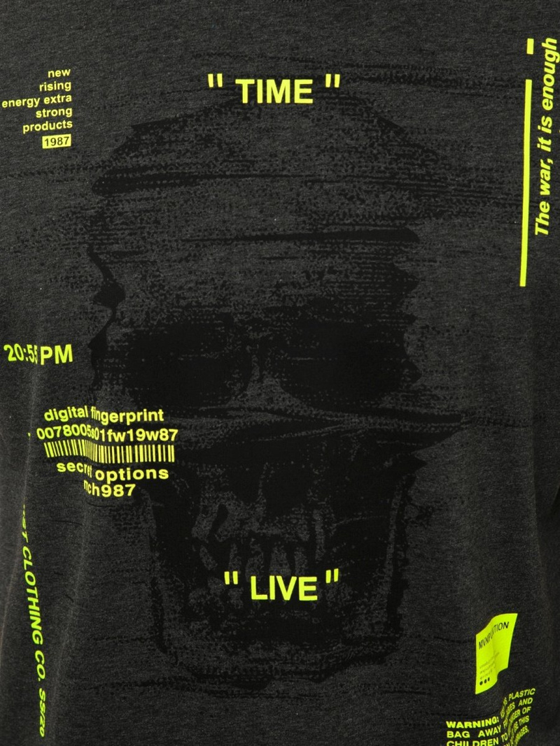 Pánské Tílko grafitovo-žluté OZONEE MACH/M1212