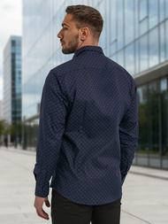 Pánská Košile Námořnická Modřá OZONEE V/V183