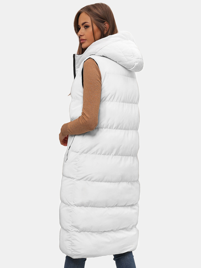 Dámská Vesta Oboustranná Bílá OZONEE JS/5M755/281