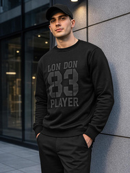 Pánská Mikina Černá OZONEE JS/8B1976/3