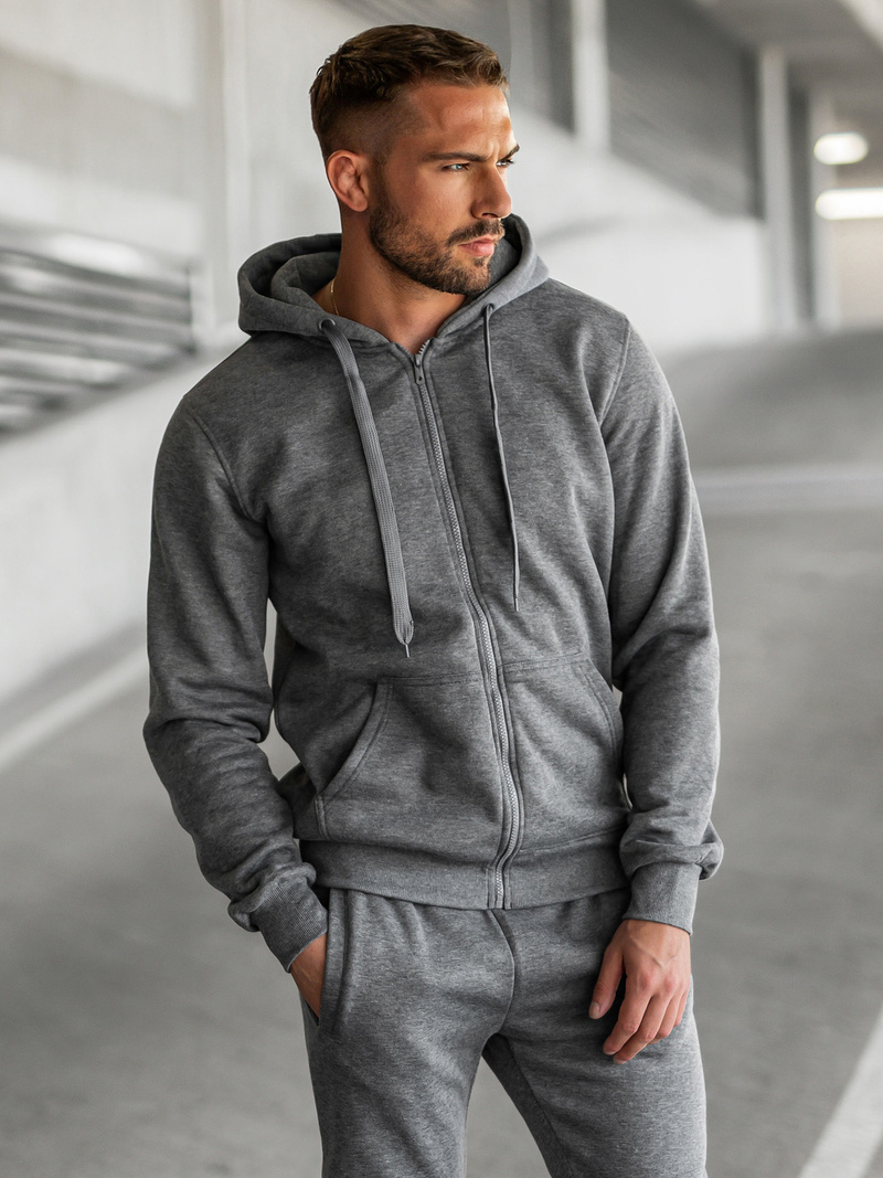 Pánská Tepláková Souprava Grafitová OZONEE JS/68C10386/5Z