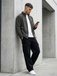 Pánská Mikina Grafitová OZONEE JS/HH016/5