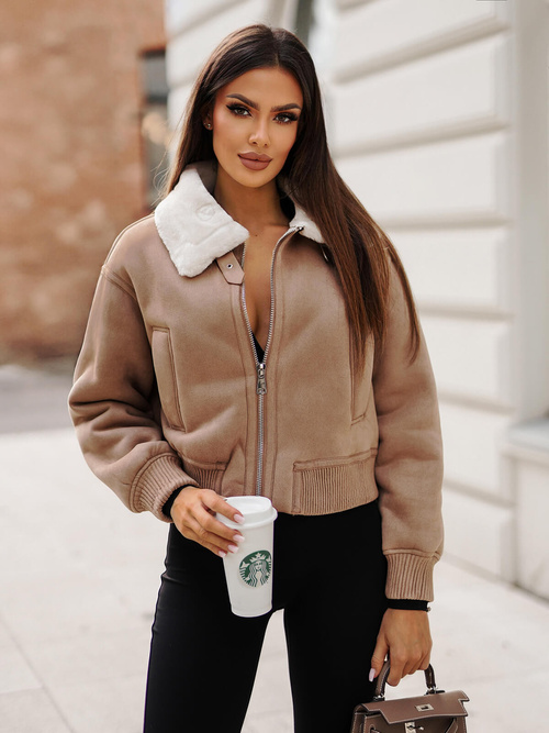 Dámská Bunda Béžová OZONEE O/81326