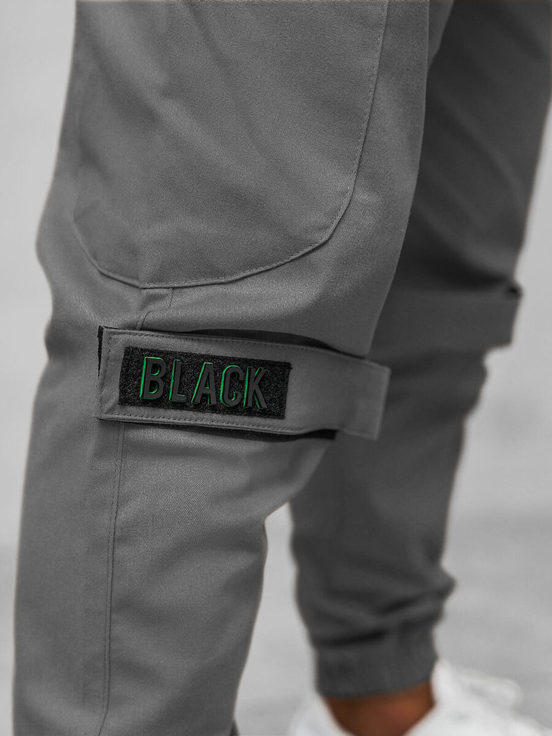 Pánské Chino Jogger Kalhoty Šedé OZONEE O/G3014Z
