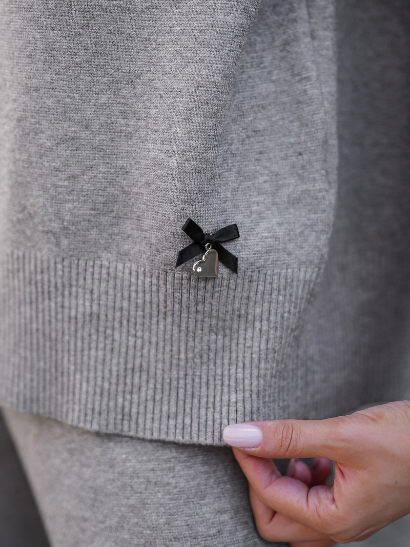 Dámská dvoudílná tepláková souprava šedá OZONEE JS/53C5203/2