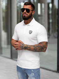 Pánské Polo Tričko Bílé OZONEE NB/MT3121