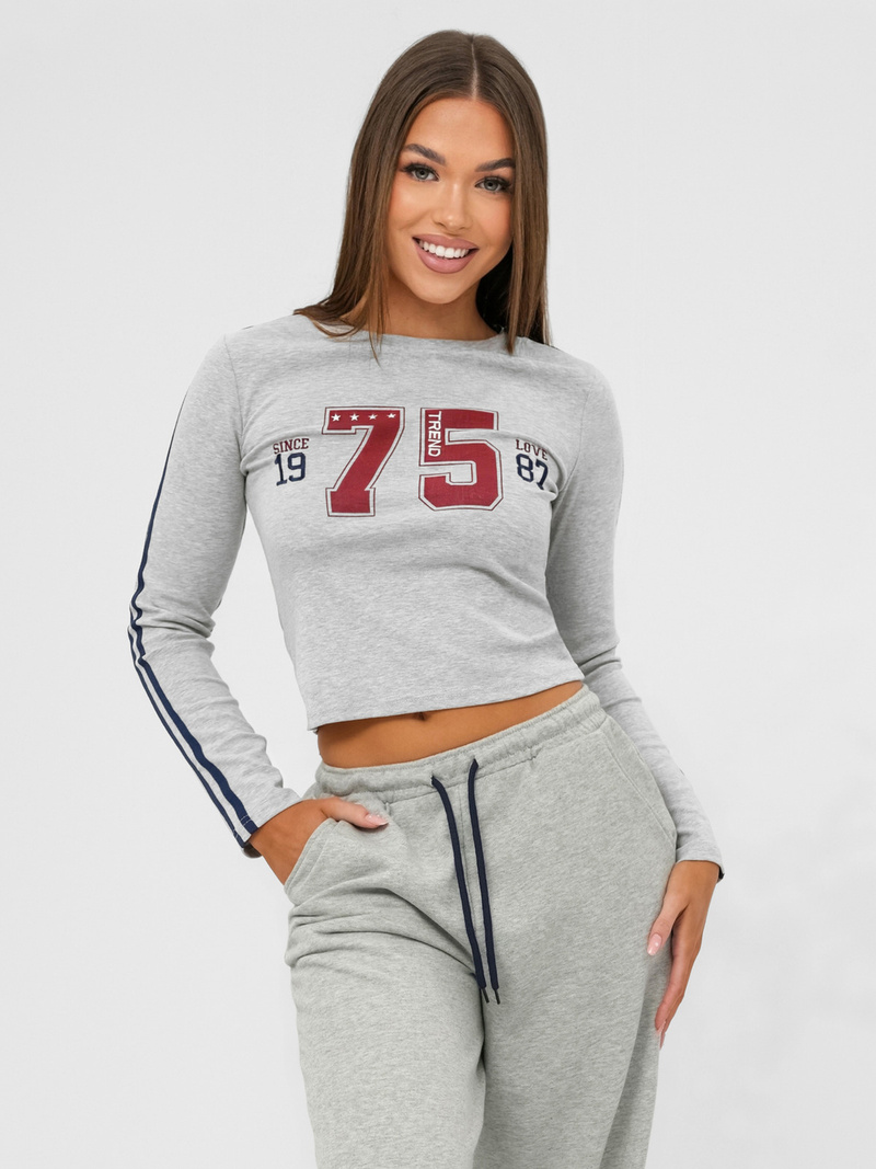 Dámská dvoudílná tepláková souprava šedá OZONEE JS/M60815AB