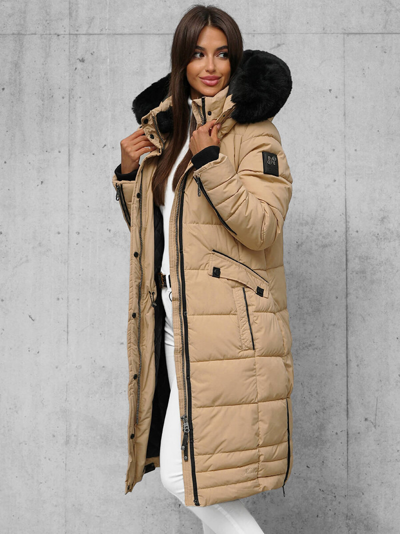 Dámská Bunda Béžová OZONEE O/W377