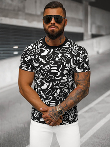 Pánské Tričko Černé OZONEE JS/8T1205/3