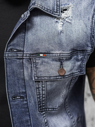 Pánská Džínová Vesta Modrá OZONEE NB/MJ539B