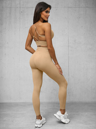 Dámská Dvoudílná Tepláková Souprava Béžový OZONEE O/YJS7714