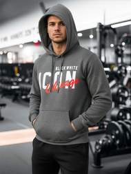 Pánská Mikina Grafitová OZONEE JS/8B1756/5Z