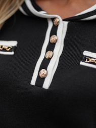 Dámská dvoudílná tepláková souprava černá OZONEE JS/26C8801/3