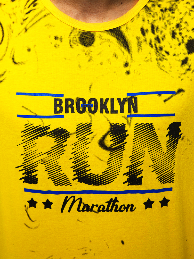 Pánské Tílko Žluté OZONEE JS/KS2075Z