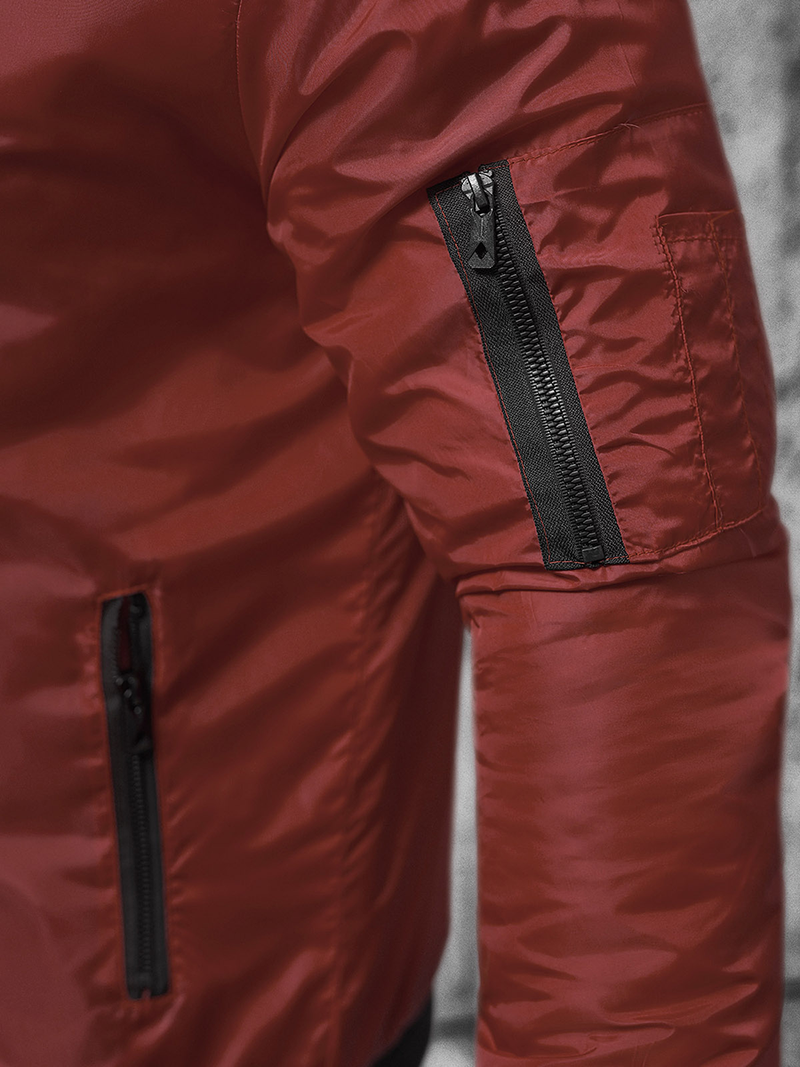 Pánská Bunda Vínová OZONEE JS/AK95Z