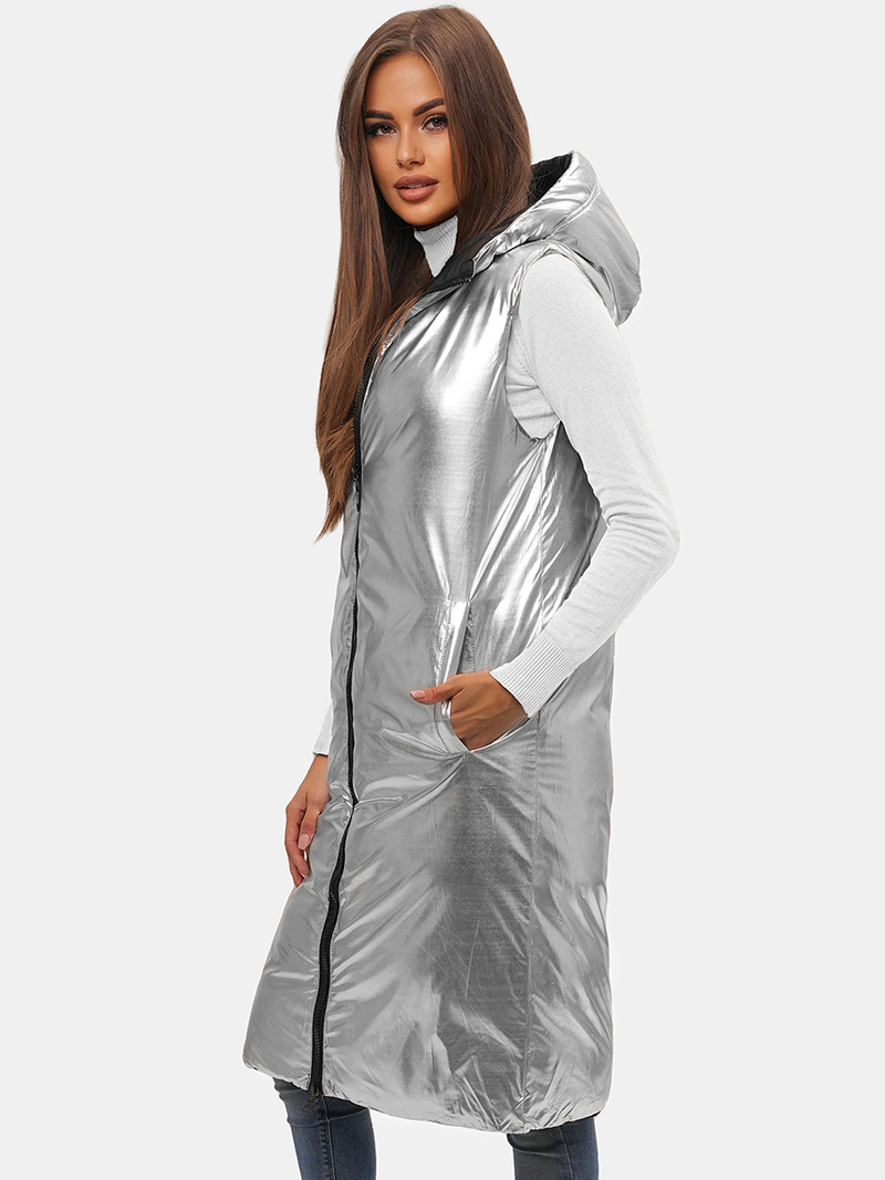 Dámská Vesta Oboustranná Černá OZONEE JS/5M755/392