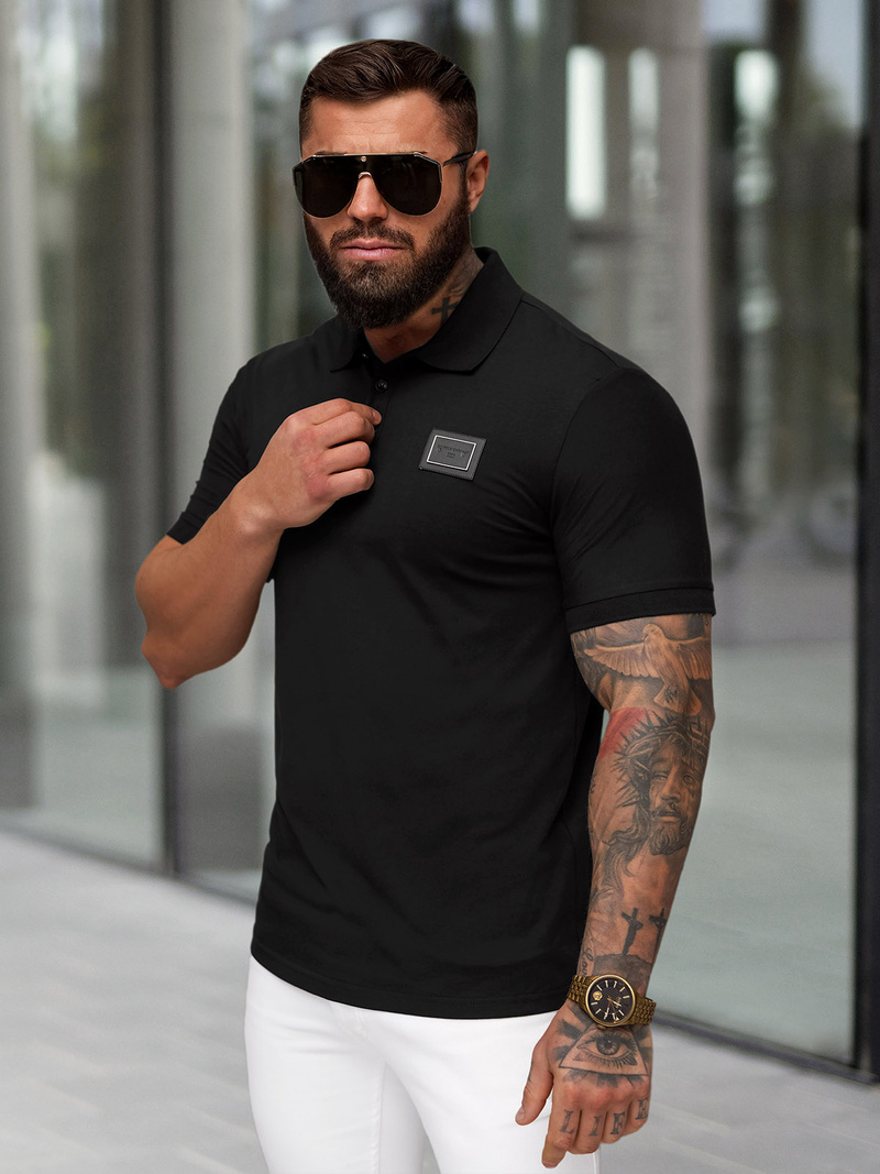 Pánské Polo Tričko Černé OZONEE NB/MT3124