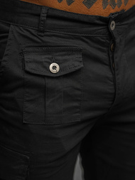 Pánské Chino Kraťasy Černé OZONEE NB/MP0188N